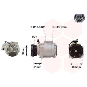 Compressor, ar condicionado VAN WEZEL 1800K436