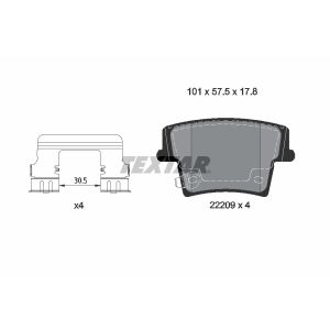 Bremsbelagsatz, Scheibenbremse TEXTAR 2220903