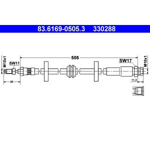 Bromsslang ATE 83.6169-0505.3