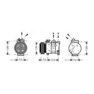 Compresor, aire acondicionado AVA COOLING ALAK016
