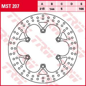 Disco de freno LUCAS TRW MST207, 1 Pieza