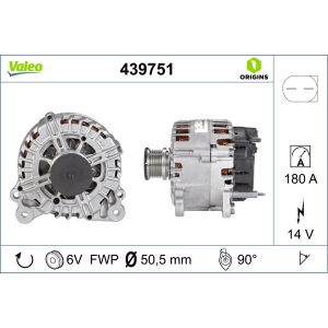 Alternator VALEO ORIGINS NEW VALEO 439751