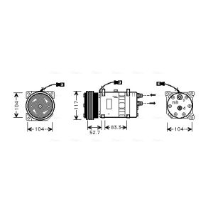 Compressor, ar condicionado AVA COOLING CNAK222