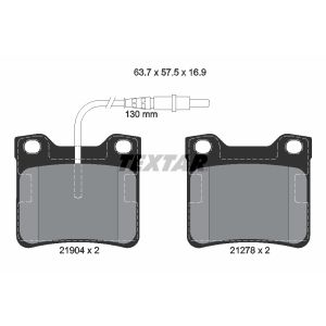 Bremsbelagsatz TEXTAR 2190403, Hinten