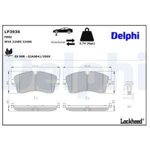 Jeu de plaquettes de frein DELPHI LP3936