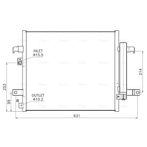 Condensador, sistema de ar condicionado AVA COOLING FT5488D