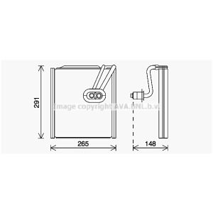 Evaporador, aire acondicionado AVA COOLING HYV444 AVA