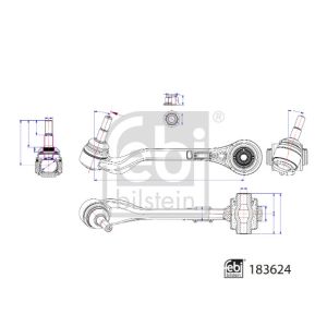 Bras de suspension - suspension de roue - essieu avant FEBI BILSTEIN 183624