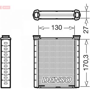 Permutador de calor, aquecimento interior DENSO DRR46001