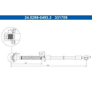Bremsschlauch ATE 24.5298-0493.3