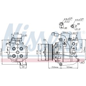 Compresor, aire acondicionado NISSENS 89246