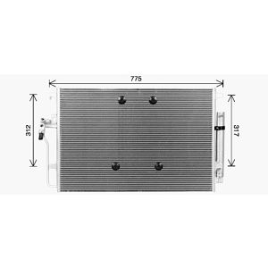 Condensador, sistema de ar condicionado AVA COOLING MS5724D
