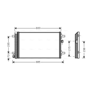 Condensador, sistema de ar condicionado AVA COOLING VNA5183D AVA