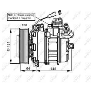 Compressore, climatizzatore EASY FIT NRF 32821