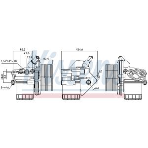 Enfriador de aceite, aceite de motor NISSENS 90893