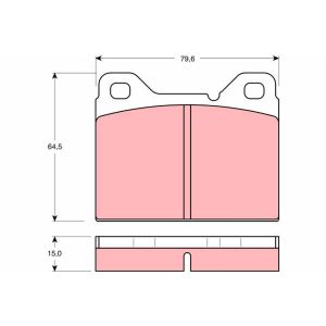 Jeu de plaquettes de frein TRW GDB1065, avant