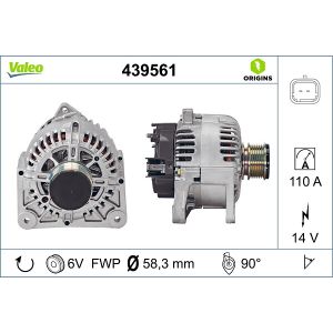 Alternador (14V, 200A)  VALEO 439561