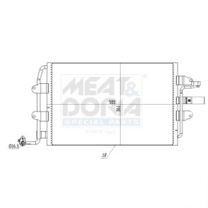 A/C-kondensor MEAT & DORIA 991252