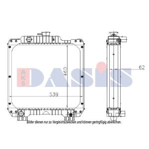 Radiador, arrefecimento do motor AKS DASIS 440301N