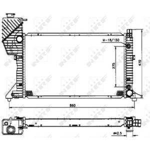 Radiator, motorkoeling EASY FIT NRF 50574