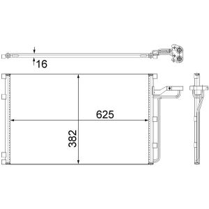 Condenseur (climatisation) MAHLE AC 551 001S