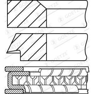 Set di anelli per pistoni GOETZE 08-154600-10