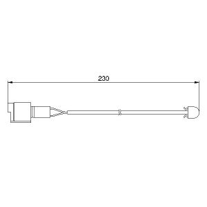 Waarschuwingscontact, remblokslijtage BOSCH 1 987 474 910