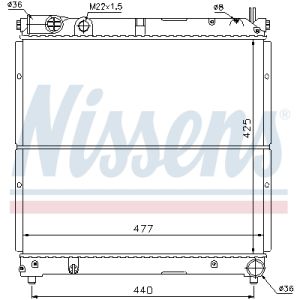 Radiator, motorkoeling NISSENS 64164