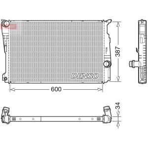 Radiateur, refroidissement moteur DENSO DRM05006