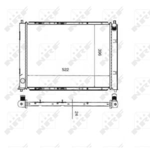 Radiador, refrigeración de motor NRF 55339