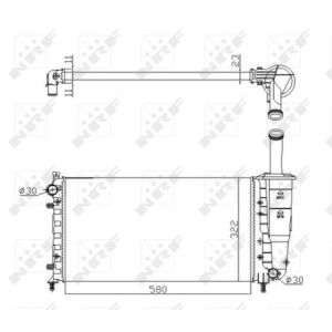 Radiator, motorkoeling Economy Class NRF 53601A