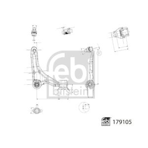 Querlenker, Radaufhängung FEBI BILSTEIN 179105 Vorderachse, rechts, vorne