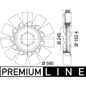 Roue du souffleur, refroidissement moteur MAHLE CFW 46 000P