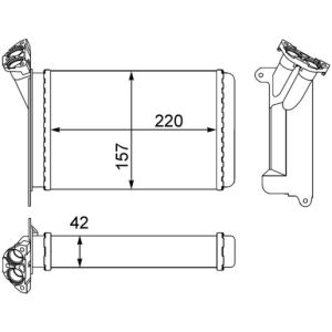 Échangeur de chaleur, chauffage intérieur MAHLE AH 95 000S