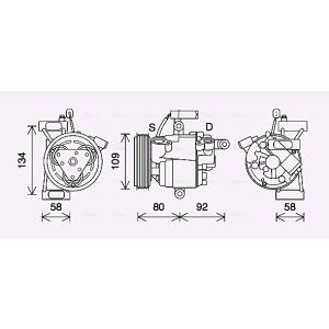 Compressor, ar condicionado AVA COOLING TOAK734