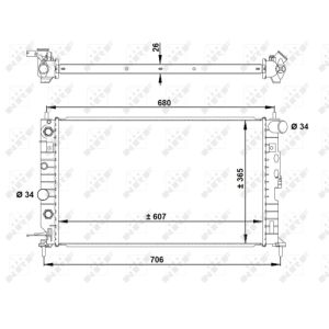 Radiador, refrigeración de motor Economy Class NRF 50219A