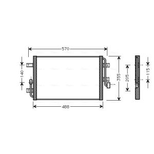 A/C-kondensor AVA COOLING FT5246