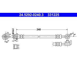 Bremsschlauch ATE 24.5292-0240.3