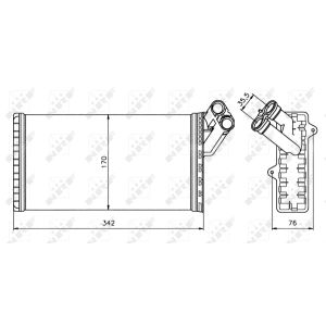 Scambiatore di calore, riscaldamento interno NRF 58066