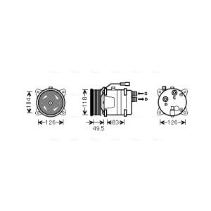 Compressor, ar condicionado AVA COOLING VNAK303