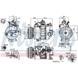 Compresor, aire acondicionado NISSENS NIS 890792