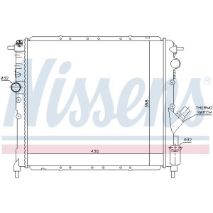 Radiador, refrigeración de motor NISSENS 63878