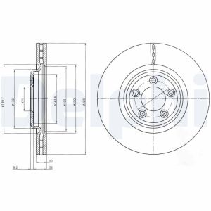 Disco de freno DELPHI BG4203C