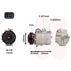 Kompressor för luftkonditionering VAN WEZEL 4700K065