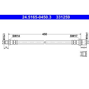 Flexible de frein ATE 24.5165-0450.3