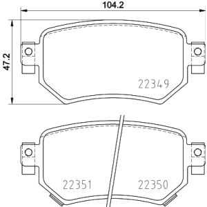 Juego de pastillas de freno BREMBO P 49 059, atrás