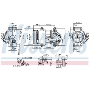 Kompressori, ilmastointilaite NISSENS 890078