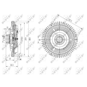 Koppeling, radiatorventilator NRF 49673