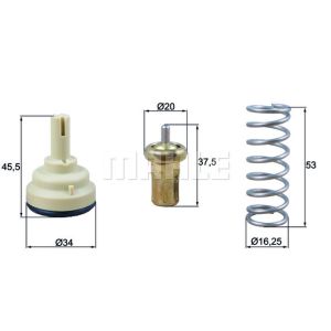 Thermostat, Kühlmittel BEHR MAHLE TX 181 105D