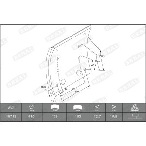 Bremsbelagsatz, Trommelbremse BERAL KBL19713.1-1560